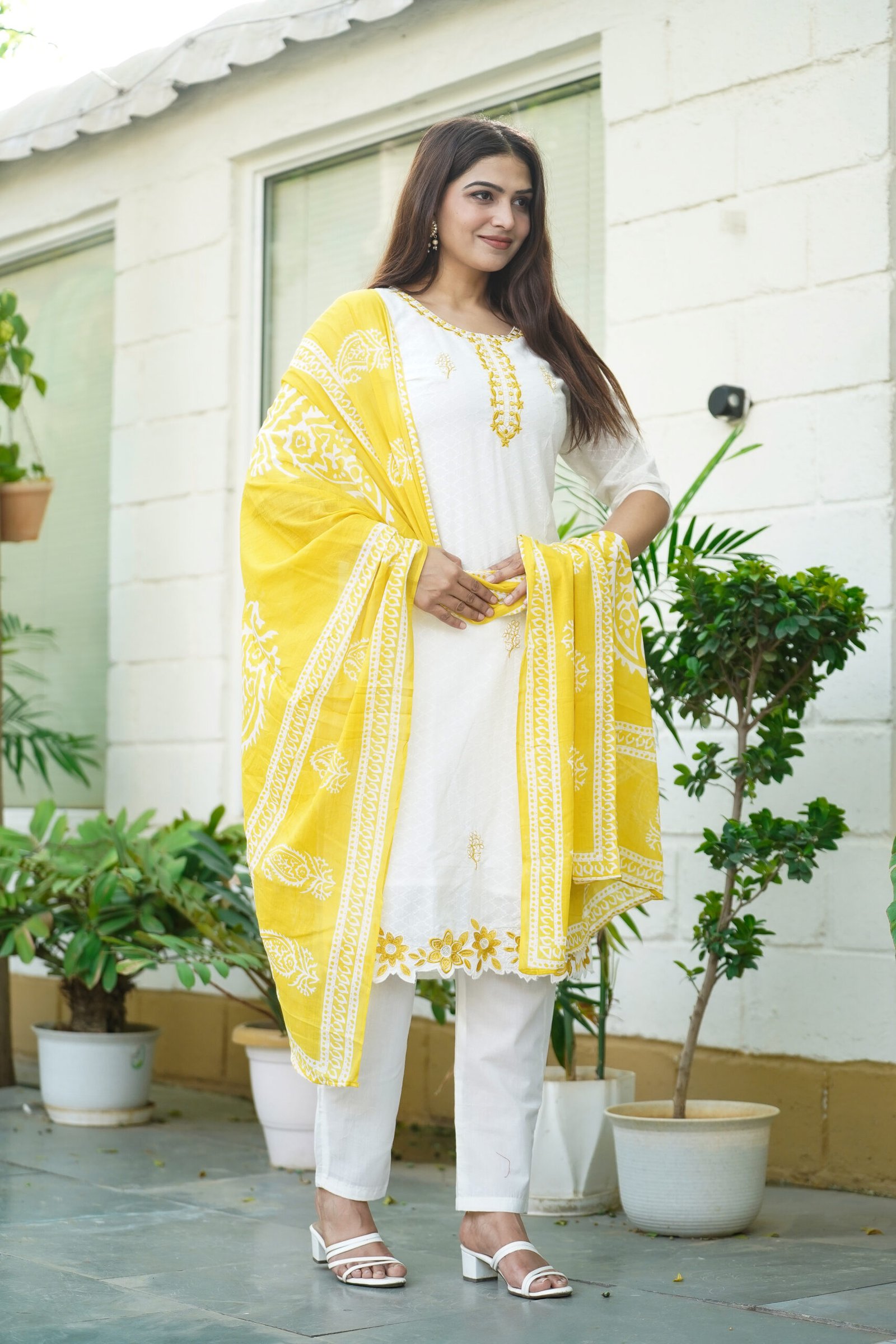 Sally D Straight Kurti 3 Piece Set Wholesale D.No. 2638
